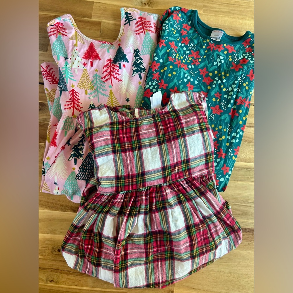 Hanna Andersson Plaid and Festive Print Dresses